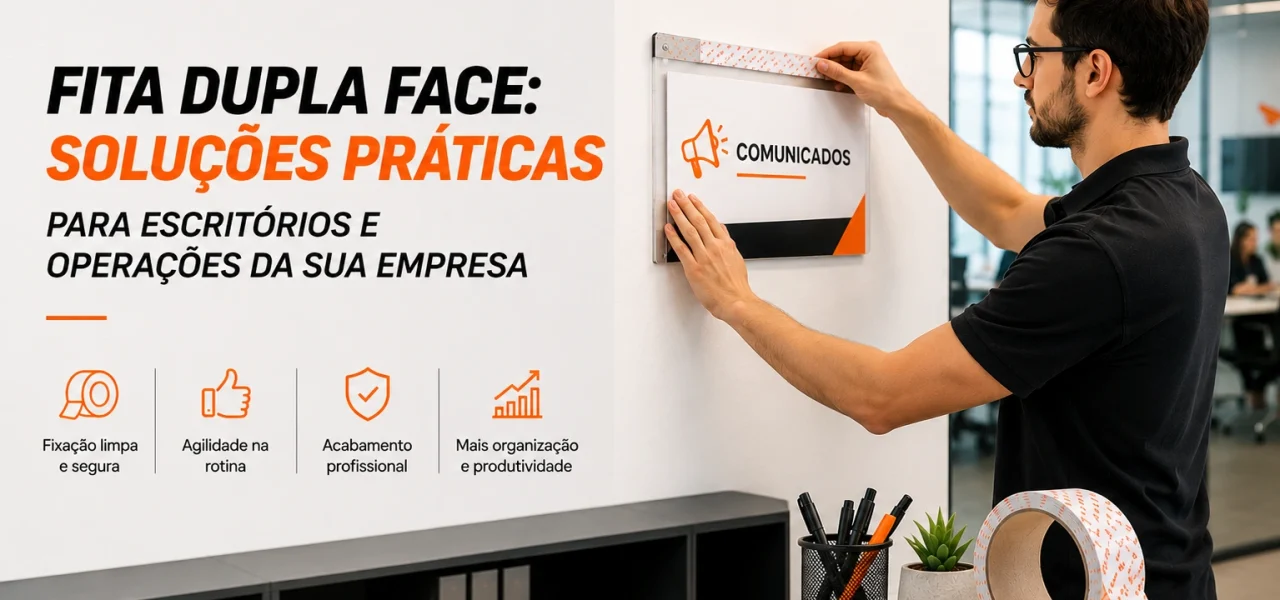Fita dupla face: soluções práticas para escritórios e operações da sua empresa
