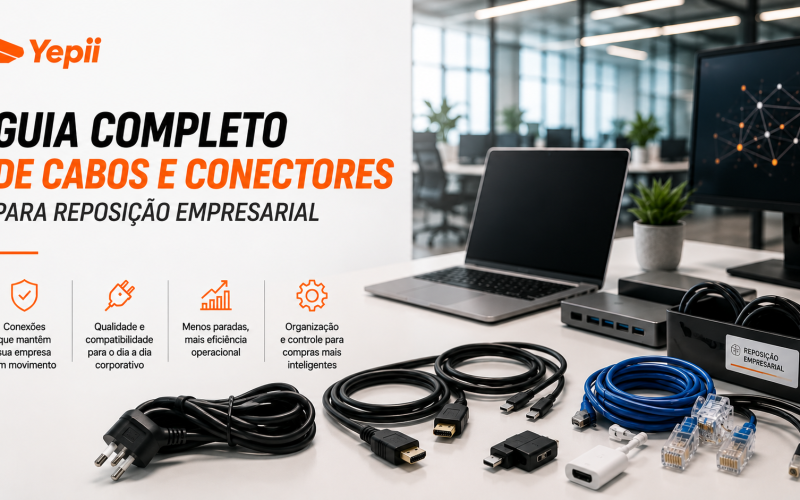 Guia completo de cabos e conectores para reposição empresarial